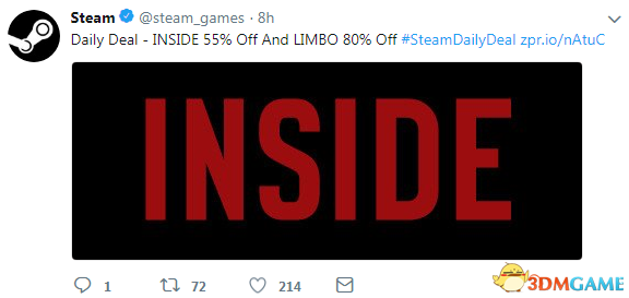 Steam優惠：《Inside》僅售30元《地獄邊境》2折7元