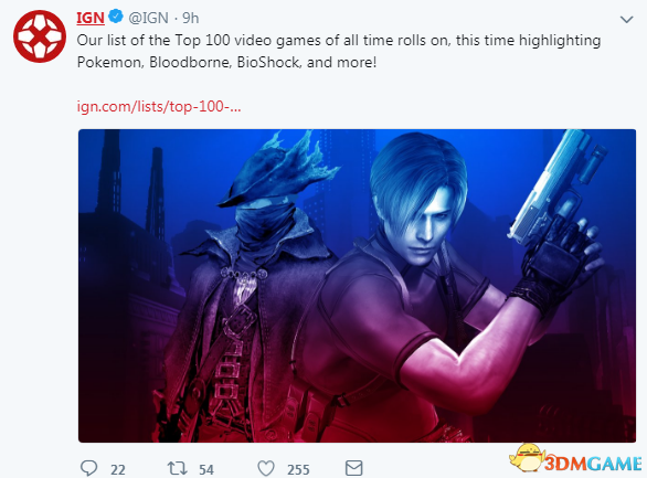 IGN評選TOP100遊戲 40-21名公布《血源》入圍