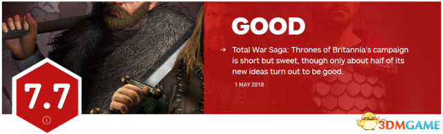 7.7分《全面戰爭傳奇：不列顛王座》IGN評分出爐