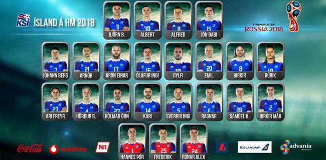 冰島隊公布世界杯名單