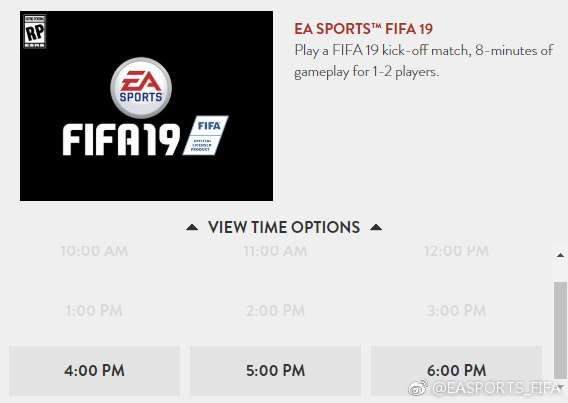 EA提供FIFA19試玩