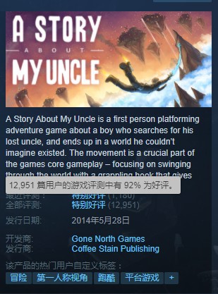 Steam喜加一：冒險遊戲《叔叔的傳說》免費領取