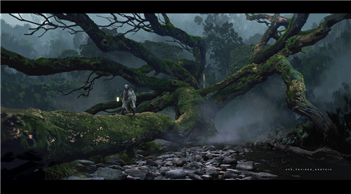 《黑神話：悟空》主美放出遊戲早期概念圖 猴子、白龍登場