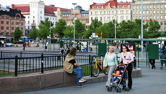 芬蘭赫爾辛基街景。圖片來源：視覺中國