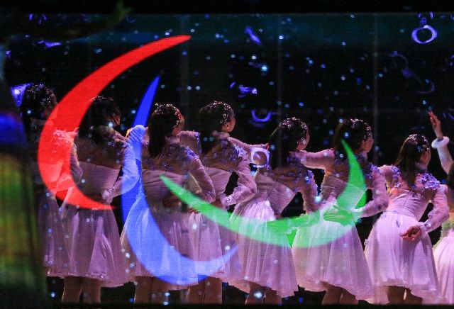 2018年平昌冬殘奧會閉幕式上的北京文藝表演。