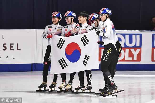 韓國男隊獲得5000米接力金牌