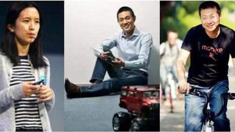 摩拜的創始團隊：創始人胡瑋煒（左）、CTO夏一平（中）、CEO王曉峰（右）