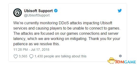 育碧伺服器遭DDoS攻擊 《彩虹六號：圍攻》中槍
