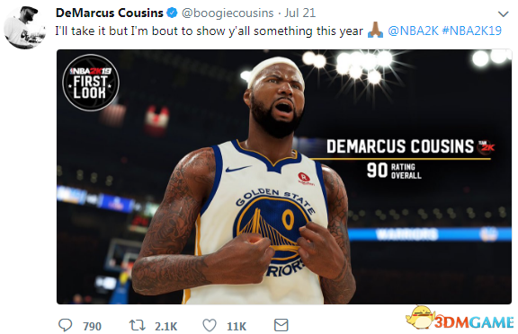 《NBA 2K19》考辛斯自曝能力值 稱今年證明自己