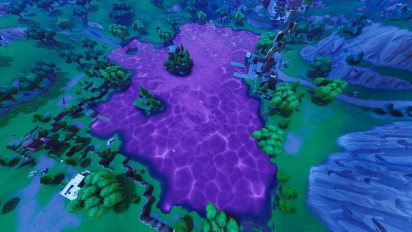 堡壘之夜手遊紫色立方體最終融於戰利湖 湖水符光四濺