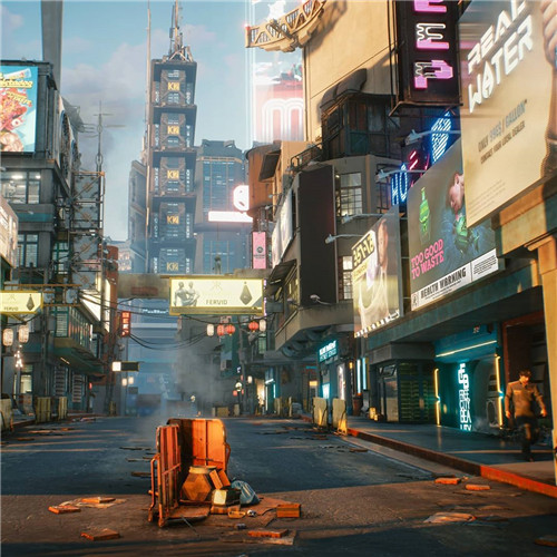 外網流出《賽博朋克2077》城市概念圖和遊戲內新截圖