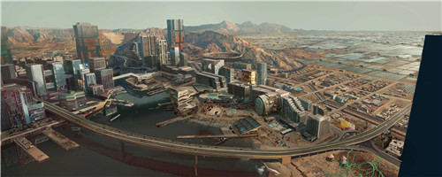 外網流出《賽博朋克2077》城市概念圖和遊戲內新截圖